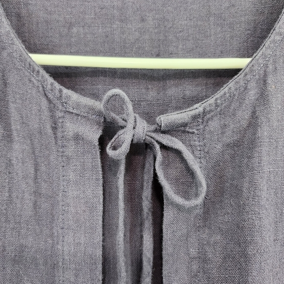 Subtle Tones Women's 100% Linen Tie Front Blazer Jacket Lagenlook - S/M - Picture 5 of 7